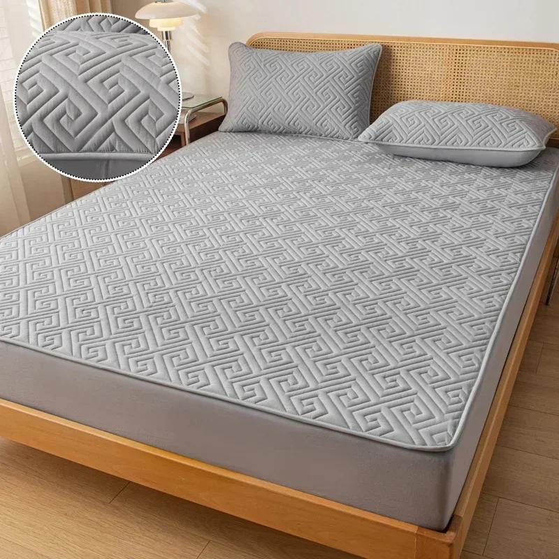 Водонепроницаемый утолщенный наматрасник, протектор, регулируемые простыни, покрывала, антибактериальный коврик для кровати 150x200, 160x200, 180x200