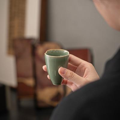 Ретро селадоновая чайная чашка Набор для чая Кунг-фу креативная полностью ручной работы домашняя маленькая чашка для дегустации чая чашка мастера для питья чая чашка для дегустации чая