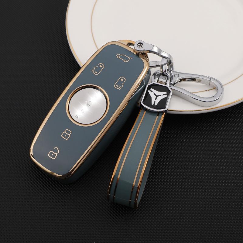 Roewe iMAX8 Key Case: Premium Gold-Edged Shell for MPV Business Cars, Suitable for Men and Women