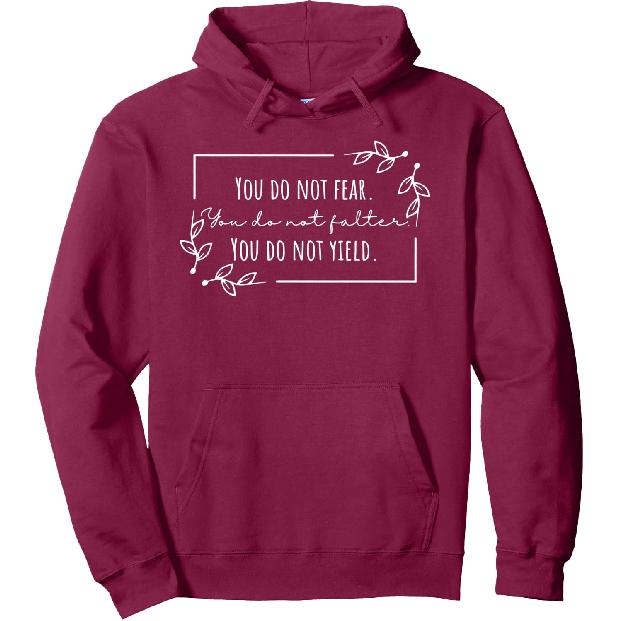 Bookish Bookworm Store You Do Not Yield Don't Let the Hard Days Win Black Unisex Adult Inspirational Birthday Gift Hoodie