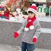 Christmas Children's Hat, Scarf and Gloves Three-piece Baby Set Winter Cashmere Baby Boys and Girls Necklaces To Keep Warm