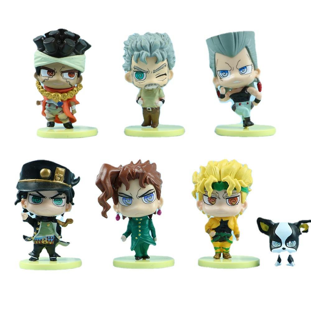 7pcs/set JoJo's Bizarre Adventure Cute Figure Toys