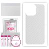 apgo Protective Skin Sticker for the back compatible with Apple iPhone 14 Pro, Wrap Film, Foil, Vinyl - Pattern Transparent Carbon