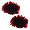 CAPASTEC 2 Pieces Cheerleading Pom Poms Cheerleader Pom Poms with Rings 30cm Cheer Pom Poms for Sports Team Spirit Cheering Red