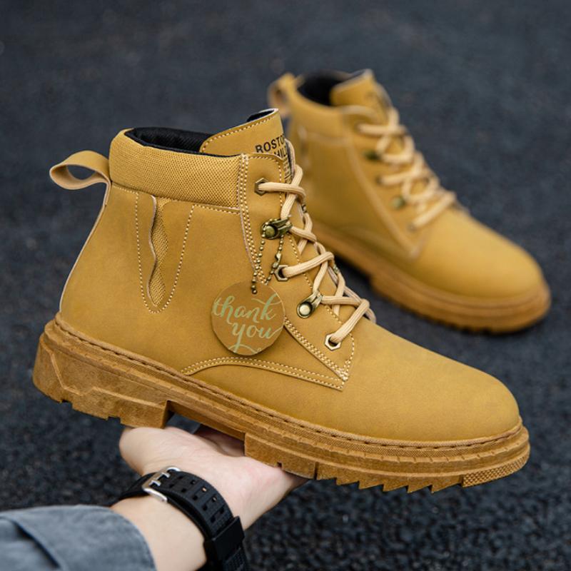 Мужские короткие ботинки осень и зима мода удобные ботинки Martin мужская обувь рабочие ботинки