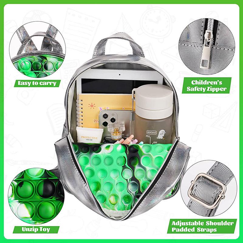 Camaron Pop Fidget Bag для девочек и мальчиков, сумка Popits, сумка-антистресс, игрушки, школьная сумка для девочек и мальчиков, рюкзак, школьная сумка, детская сумка