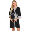 Maternity Robe Delivery Nightgowns Breastfeeding Gown