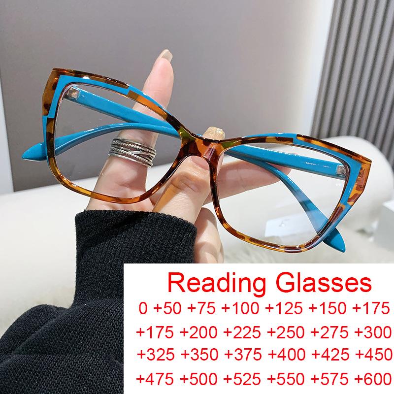 Optical Spectacle Eyeglasses Frames For Women Anti Blue Light Blocking Glasses Brand Designer Cat Eye Fashion Reading Glasses