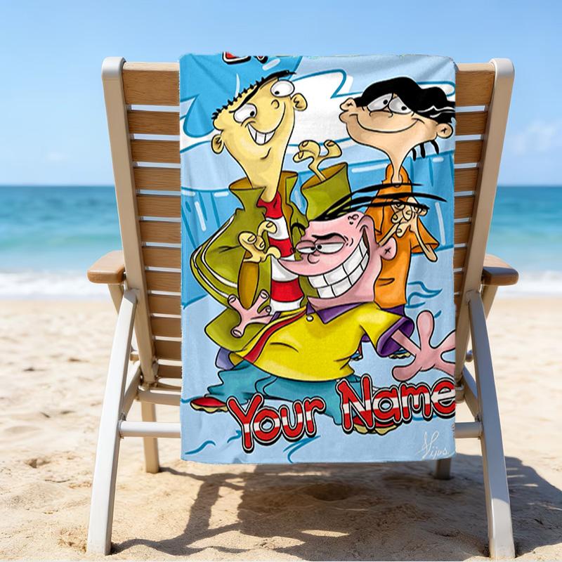 Custom Name Beach Towel Ed Eddy Mystery Beach Towel, Soft Microfiber, Gift for Her/Him, Birthday, for Pool, Beach, Travel, Fan gifts