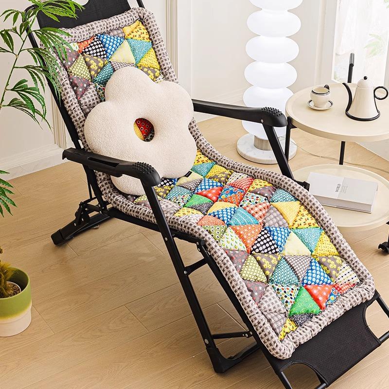 Lounge Chair Non Slip Cushion Office Nap Waist Protection Backrest Integrated Machine Washable Foldable Lazy Chair Cushion