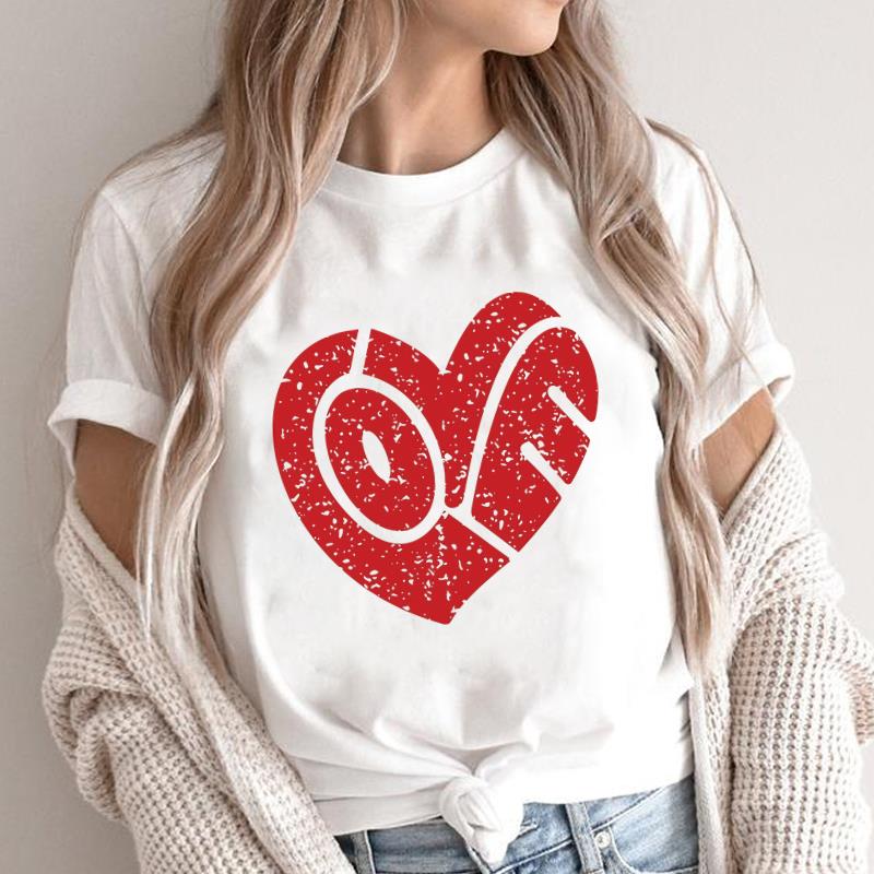 (Asian Size) letter lovely style Fashion Female Casual Clothing Graphic Tee Women's Top Print O-neck T Short Sleeve T-shirts