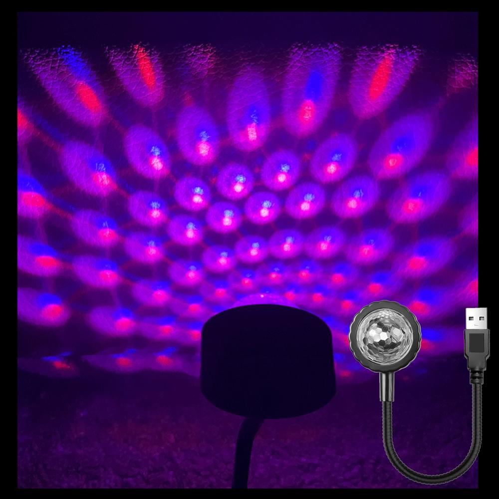 Новый 9Modles Car Roof Star Light Interior LED Atmosphere Ambient Projector USB Decoration Night Light Multicolor music control