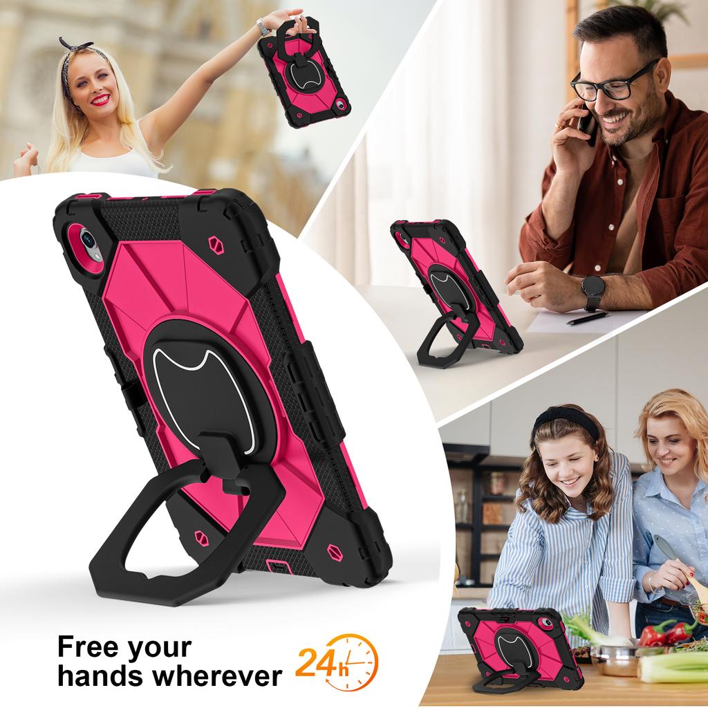 360 Rotating Handle Grip Case For Samsung Galaxy Tab S11 2025 11.0 inch SM-X730 SM-X736B Hybrid Stand Cover With Shoulder Strap