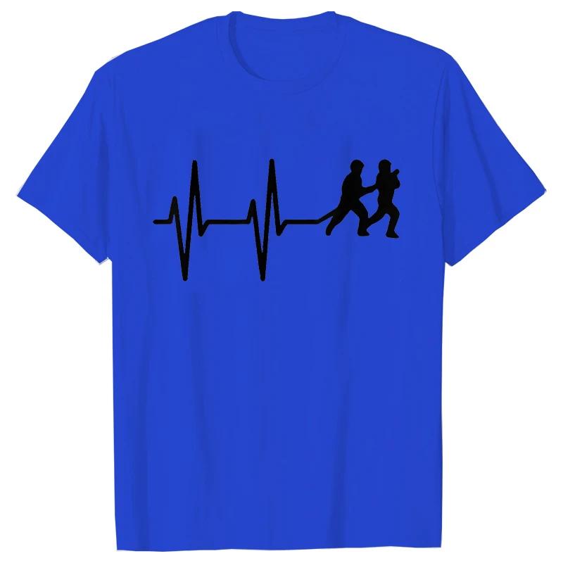 Casual Men's Clothing Fireman Heartbeat Firefighter T-Shirt Men T Shirt Fire Worker Rescue Short Sleeve Tees Short Sleeve Tops