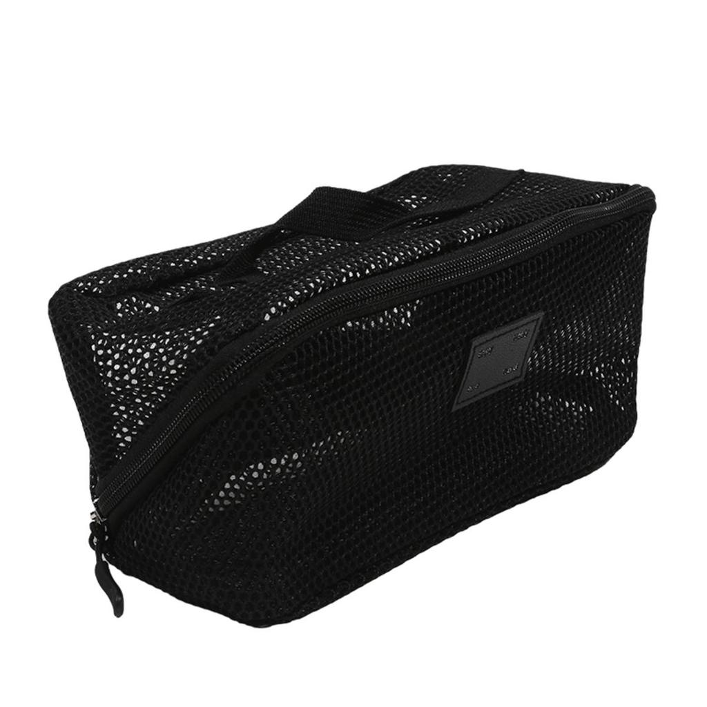 Women Travel Portable Cosmetic Storage Pouch Toiletry Organizer Bag Mesh Transparent Wash Bag Tote Multifunctional Makeup Case Washbag