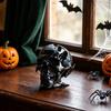 Украшение-череп на Хэллоуин Из синтетической смолы Форма инопланетного черепа Фигурка Реалистичная костная детализация Скульптура Настольная