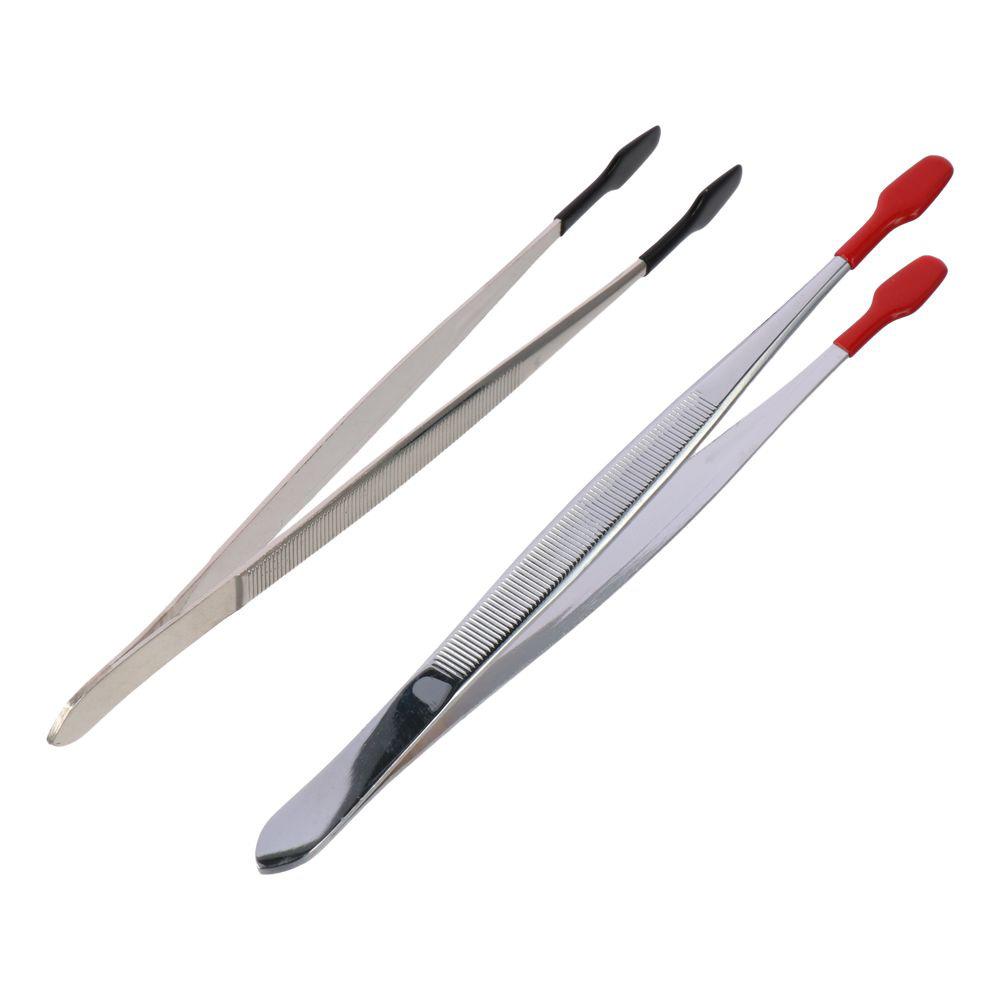 2 шт. Мягкие пинцеты с черным и красным наконечником, резиновые пинцеты для поделок, инструменты Nice Control
