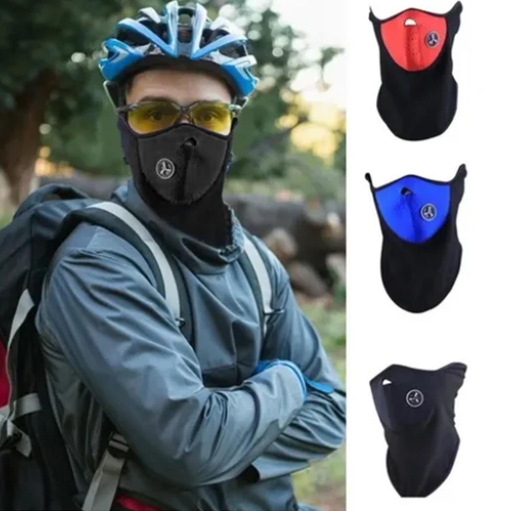 Маска для лица Дышащая Удобный Головной убор Защита от солнца Шарф на шею для езды на открытом воздухе Черный