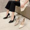 8-Sexy Stiletto High Heels Women's Pointed Patent Leather Super High Heels Women's Shoes Fashion