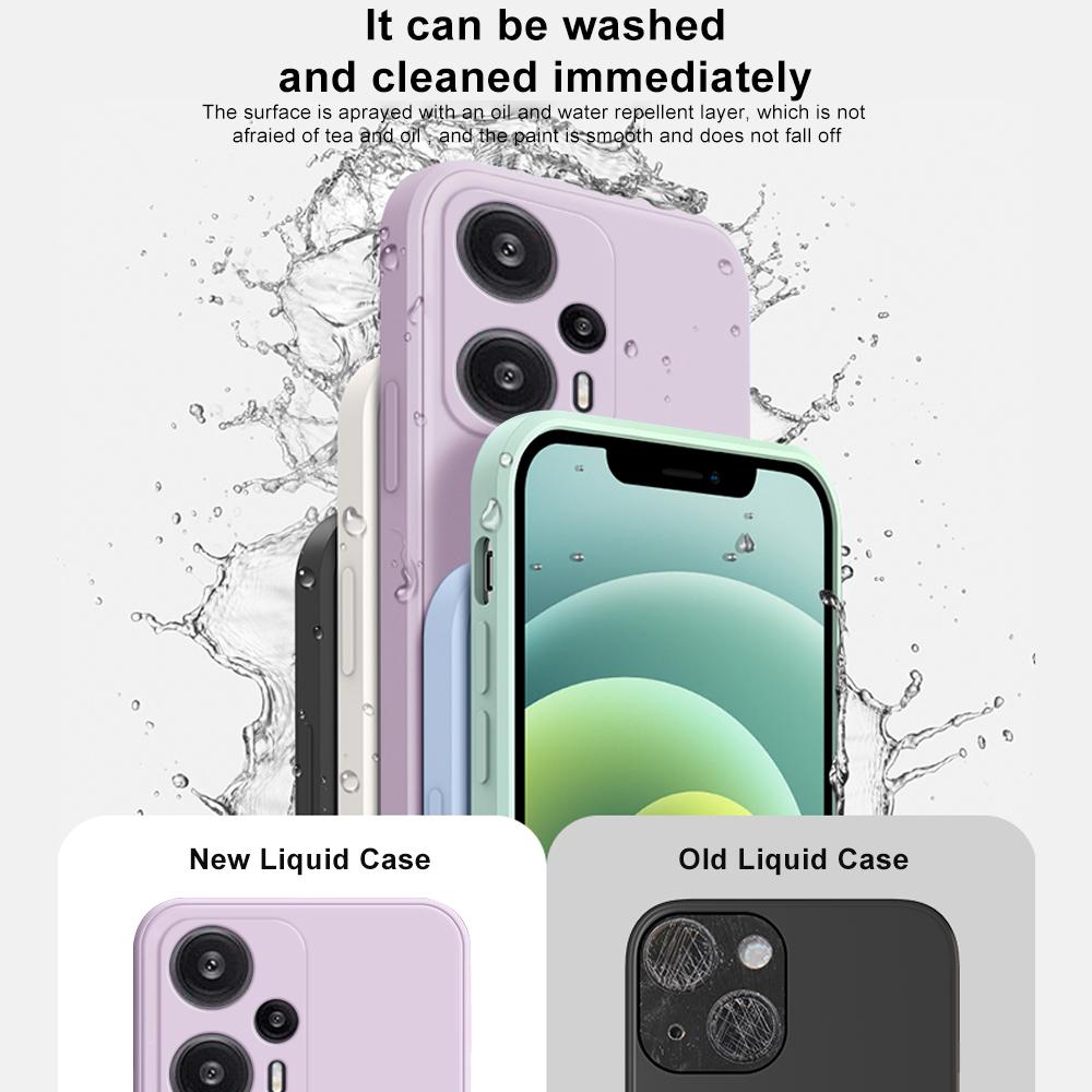 Чехол Poco F5 F 5 PocoF5 Pro, жидкий силиконовый чехол для телефона для Xiaomi Redmi Note 12 Pro Plus Note12 4G 5G, защита объектива камеры, задний бампер, мягкий чехол из ТПУ