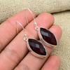 Red Garnet Gemstone Handmade 925 Sterling Silver Jewelry Gorgeous Earrings Gift For Love