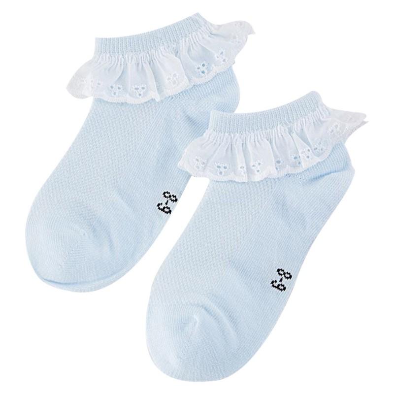 Носки для девочек, милые кружевные носки принцессы с оборками, удобные тонкие повседневные детские носки
