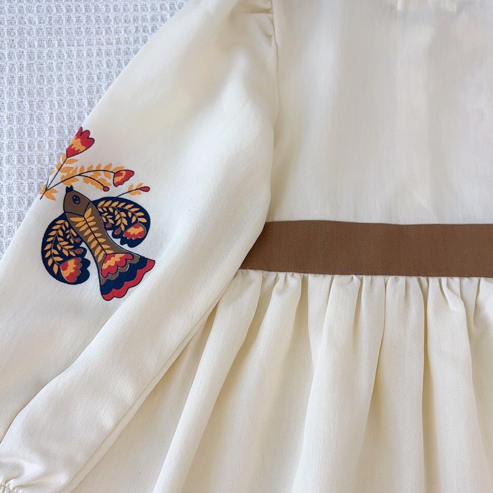 Spring and Autumn Children's Clothing Kids Clothes Printed Long Sleeved Dress Girls Casual Dresses