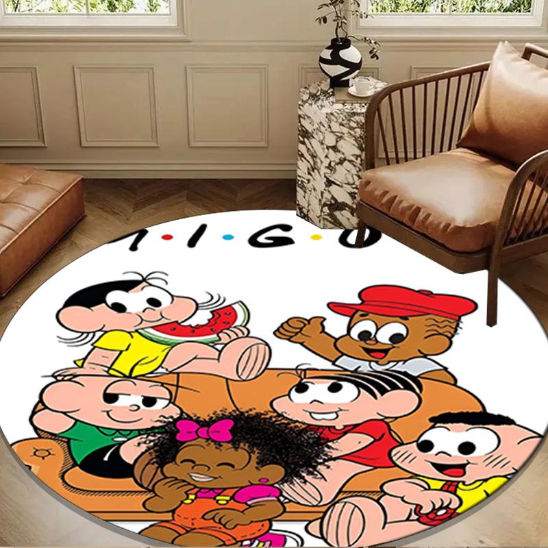 Friendship Monica Characters Round Rug for Livingroom,Bedroom, Palyroom, Chair Rug, Area rug, Circle Carpet, Large Size Decor Fan Christmas gift