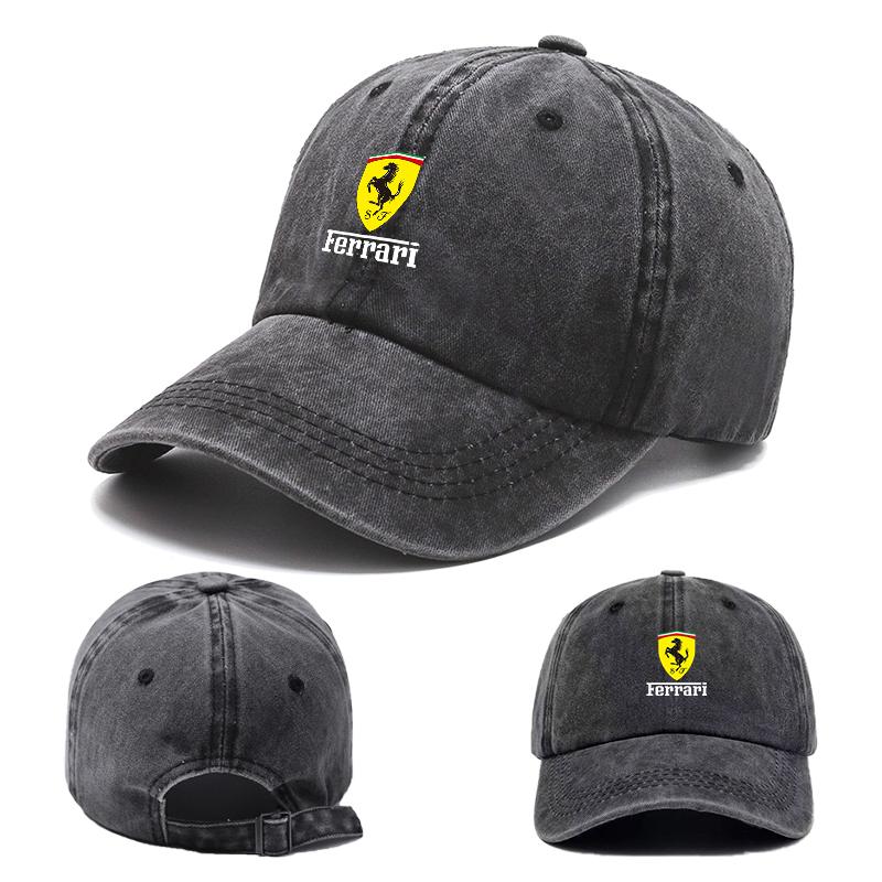 Регулируемая Бейсболка с Эмблемами Ferrari, Кепка для Активного Отдыха, Козырек от Солнца для Ferrari Roma 488 Portofino F8 F12 Spider SF90 Superfast