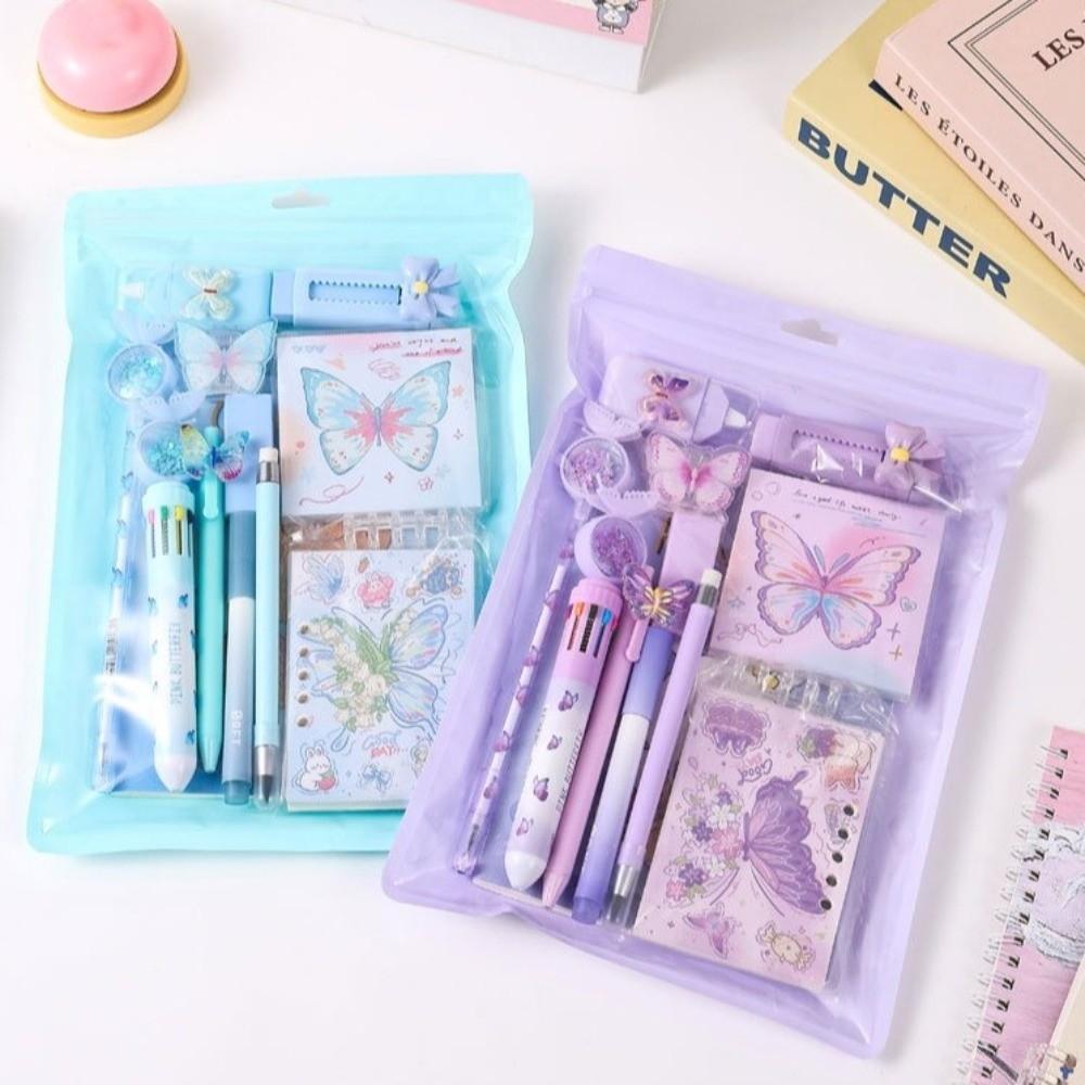 Dreamy Butterfly Butterfly Stationery Set 12-in-1 Ballpoint Pen Highlighter Graduation Party Favor