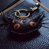 Handmade Leather Black Cat KeyChain Bag Charm