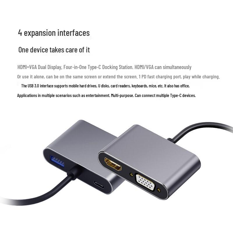 ISky USB-C to HDMI VGA USB PD Хаб