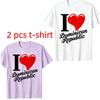 Fashion Letters I Love Pattern Print Men's T-shirt Summer Men's and Women's Casual Fashion Tops Men's Short Sleeve T-shirt Oversize Clothing