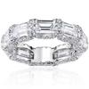 Huitan Geometric Women Ring Fresh Style Charming Wedding Daily Engagement Accessories Inlaid Shiny CZ Versatile Fashion Jewelry