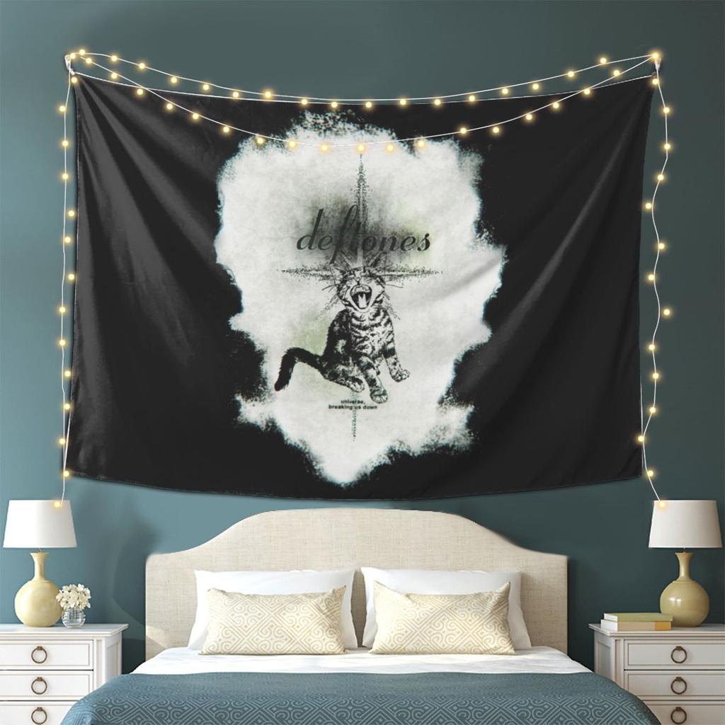 Deftones Metal Band White Pony Album Tapestry Wall Hanging Aesthetic Home Decor Tapestries for Dorm Room