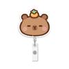 ID Card Clips Capybara Badge Reel Cartoon Hospital Badge Holder Name Card Holder  School Supplies