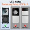 Oatsbasf Чехол для телефона Samsung Galaxy Z Flip 6 с подставкой-вращателем на 360°, металлический, безрамочный, ударопрочный, защитный