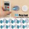 Magnetic Hook Magnet Remote Control Keys Holder Iman Hooks Home Storage Hanger Aimant Ring Organization 30/2Pcs Magnetize Garden
