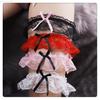Wedding Garter Lace Floral Sexy Leg Garter Belt White Bowknot Bridal Lingerie Lace Leg Ring Loop Party Cosplay Suspender