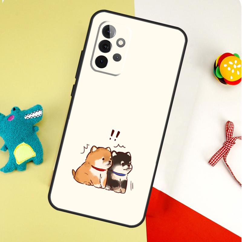 Чехол для телефона Samsung Galaxy A54 A34 A14 A55 A35 A15 A53 A33 A13 A05 A06 A16 A22 A32 A52 с изображением собаки Сиба-ину
