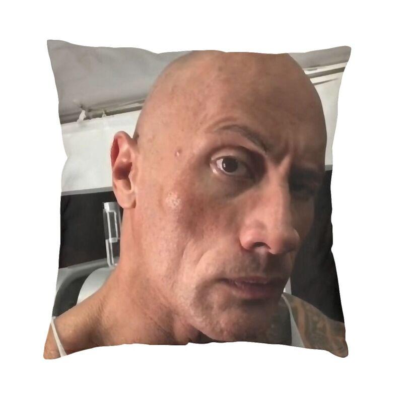 The Rock Face Dwayne Cushion Covers Sofa Decoration Famous Actor Johnson Square Throw Pillow Cover 45x45