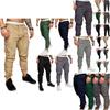 Comfortable Mens Urban Fashion Slim Fit Cargo Jogger Pants In Solid Colors For Casual Occasions