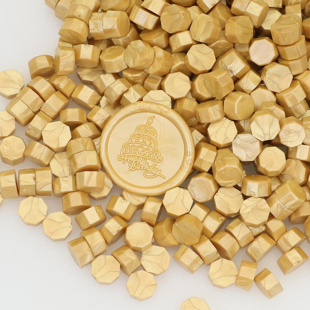 Octagonal Sealing Wax Beads for Envelopes & Wedding Invitations - Stick Bottle & Tools Included