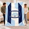 Flannel Fleece Blanket with Preston North End Design, Soft Lightweight Throw for Bed Sofa Travel