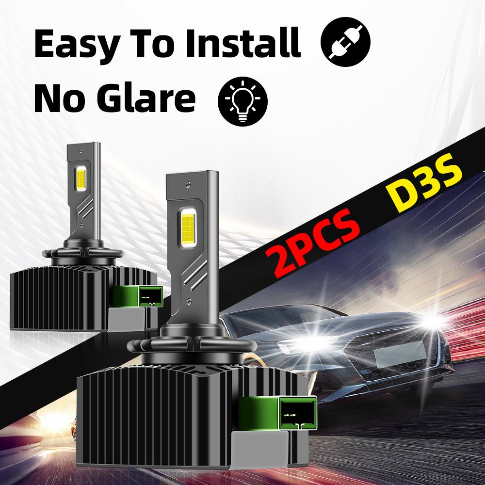 2PCS 30000LM D1S D3S Headlight 35W D2S D2R D4S D4R D5S D8S LED Canbus Lamps Auto LED Lights Bulb For Car Lights 6000K Plug&Play