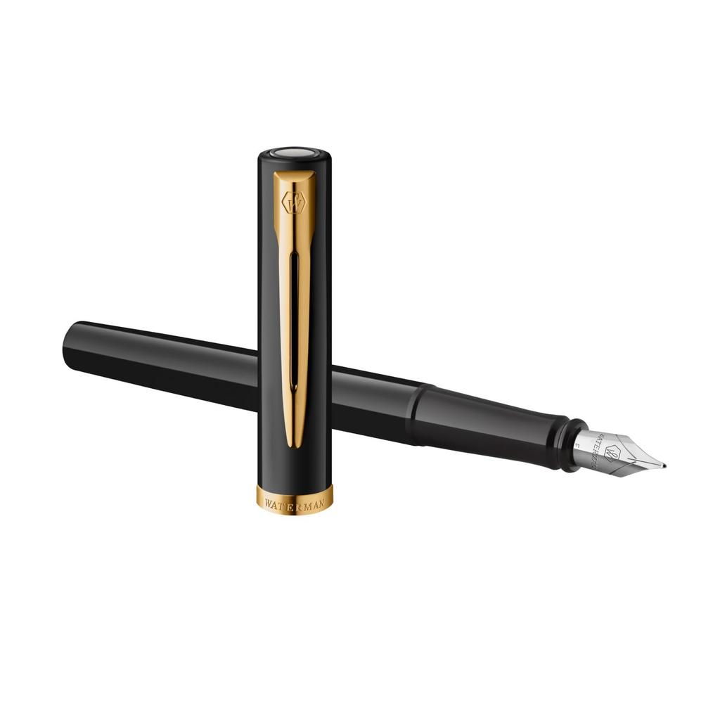 WATERMAN Impression Fountain Black Fine Gift Box Luxury Item 2225541 Pen, GT, Nib, Included, Gift, No.