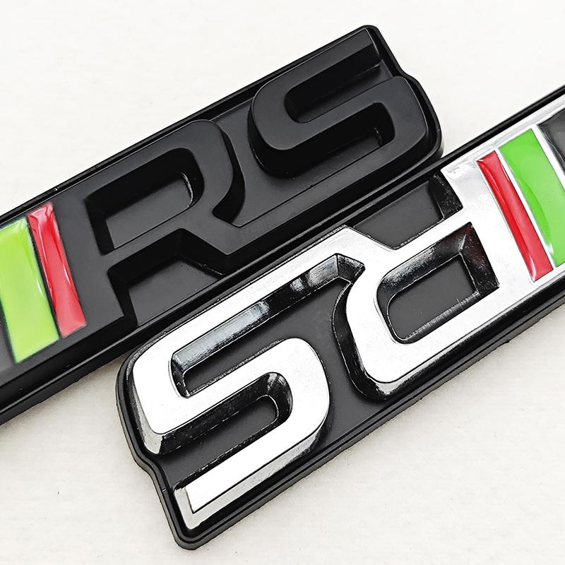3D Metal RS Logo Emblem Car VRS Letters Front Grille Badge Sticker For Skoda VRS Octavia 1 2 3 Rapid Kodiaq Karoq Fabia Kamiq hkdn85