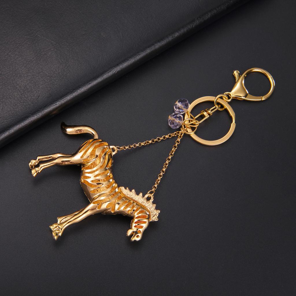 Брелок Зебра Стразы Брелок Лошадь Шарм для Сумки Блестящие Брелки для Женщин Декор для Ключей Подарок для Женщин