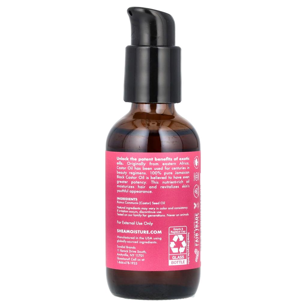 SheaMoisture 100% чистое ямайское черное касторовое масло, 1,8 жидких унций (53 мл)