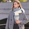 Mix Color Scarf Fringe Warm Autumn and Winter Scarf Stylish Shawl Faux Wool Scarf Couple Type Scarf